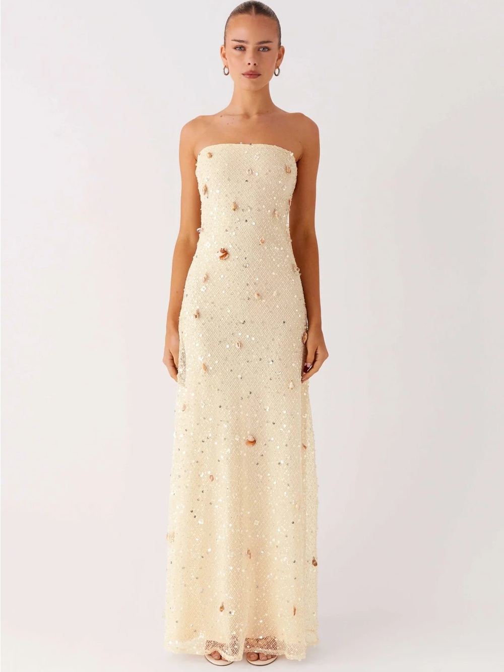Orelli Shell Sequin Knit Maxi Dress